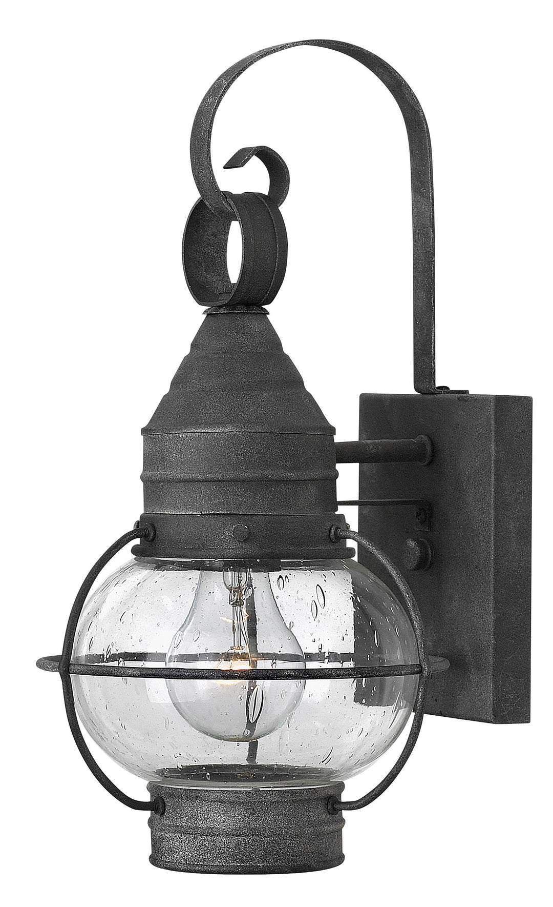 Hinkley Cape Cod Outdoor Wall Light Extra Small Wall Mount Lantern Aged Zinc 2206DZ