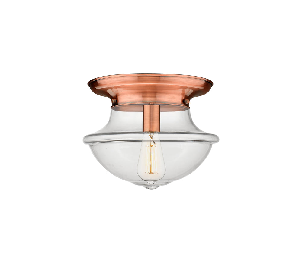 Innovations Lighting Oxford 12" Flush Mount - Antique Copper