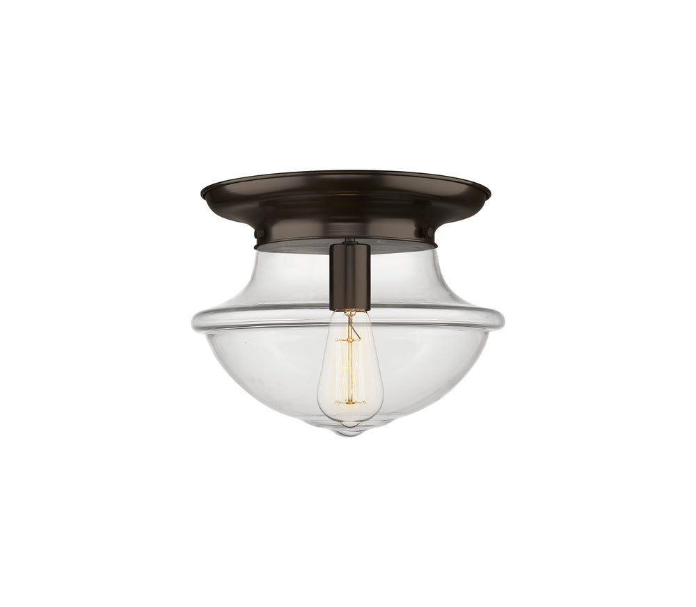 Innovations Lighting Oxford 12" Flush Mount - Oil Rubbed Bronze Ceiling Flush Mounts Innovations Lighting Clear ; Glass Type: Transparent  