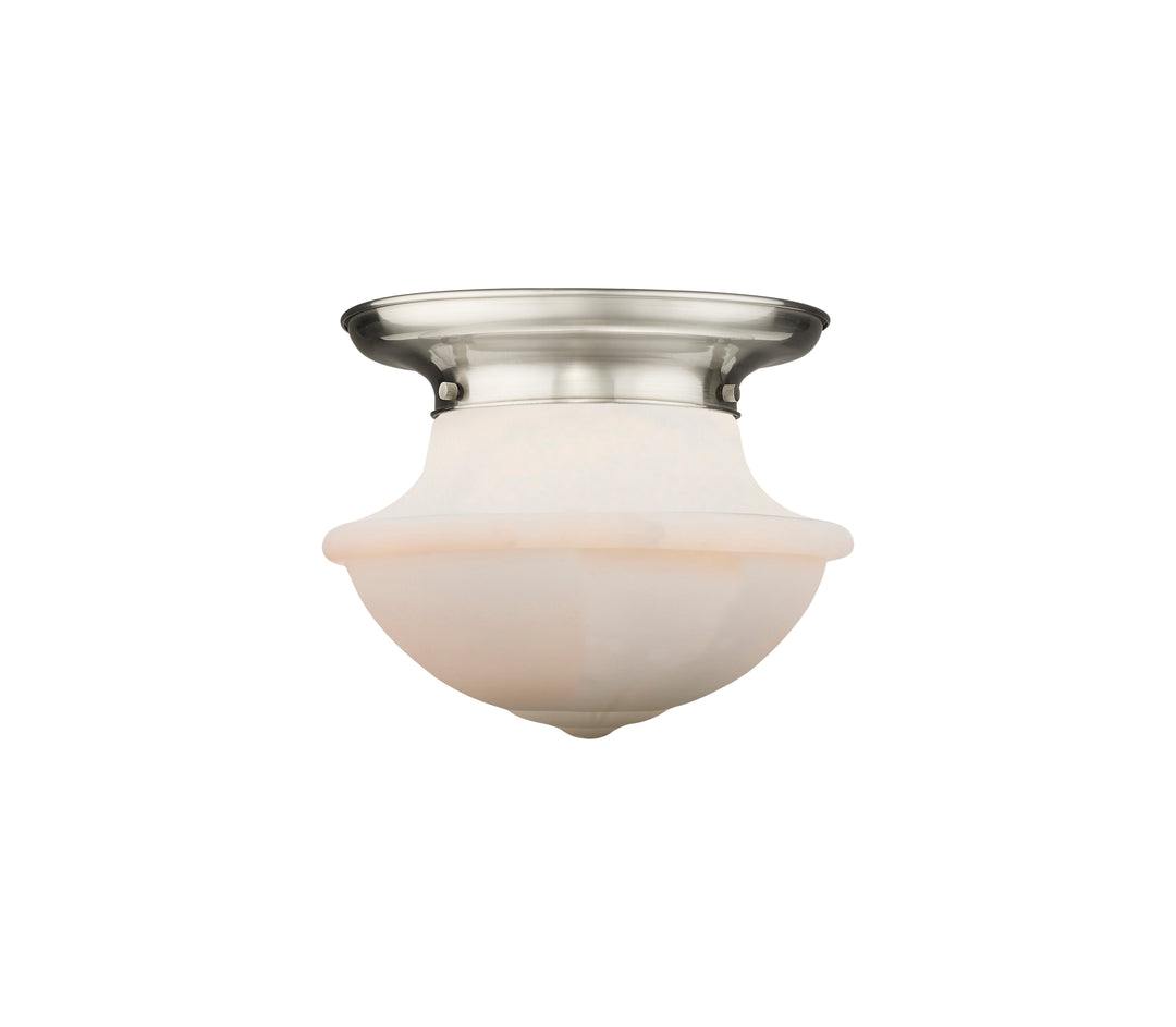 Innovations Lighting Oxford 12" Flush Mount - Satin Nickel Ceiling Flush Mounts Innovations Lighting Matte White ; Glass Type: Frosted  