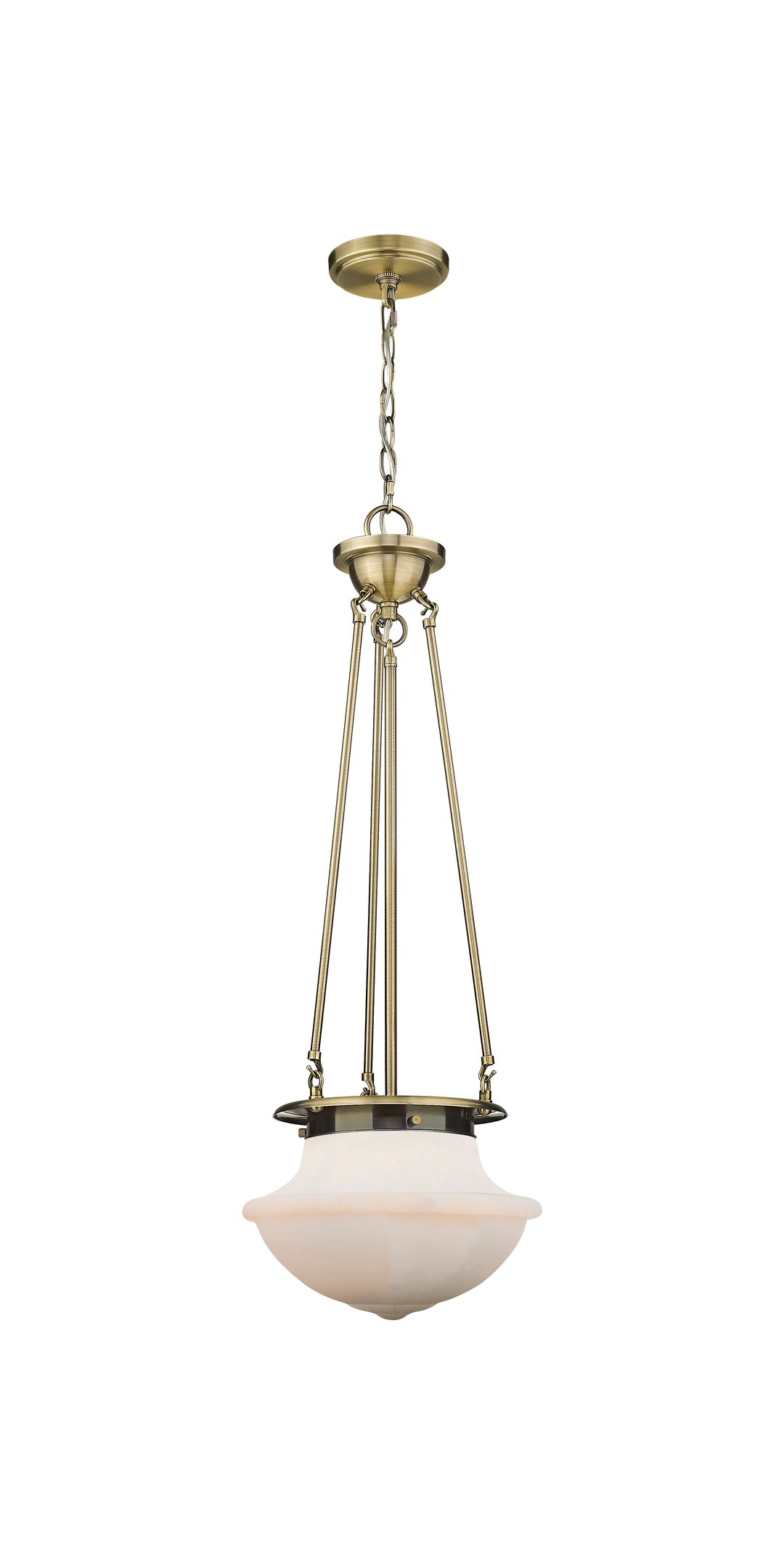 Innovations Lighting Oxford 12" Pendant - Antique Brass Pendants Innovations Lighting Matte White ; Glass Type: Frosted  