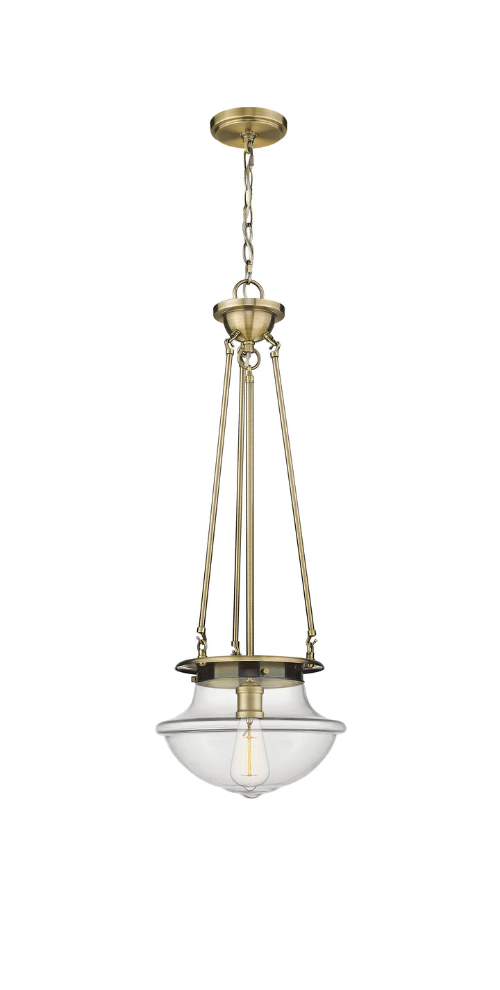 Innovations Lighting Oxford 12" Pendant - Antique Brass Pendants Innovations Lighting Clear ; Glass Type: Transparent  