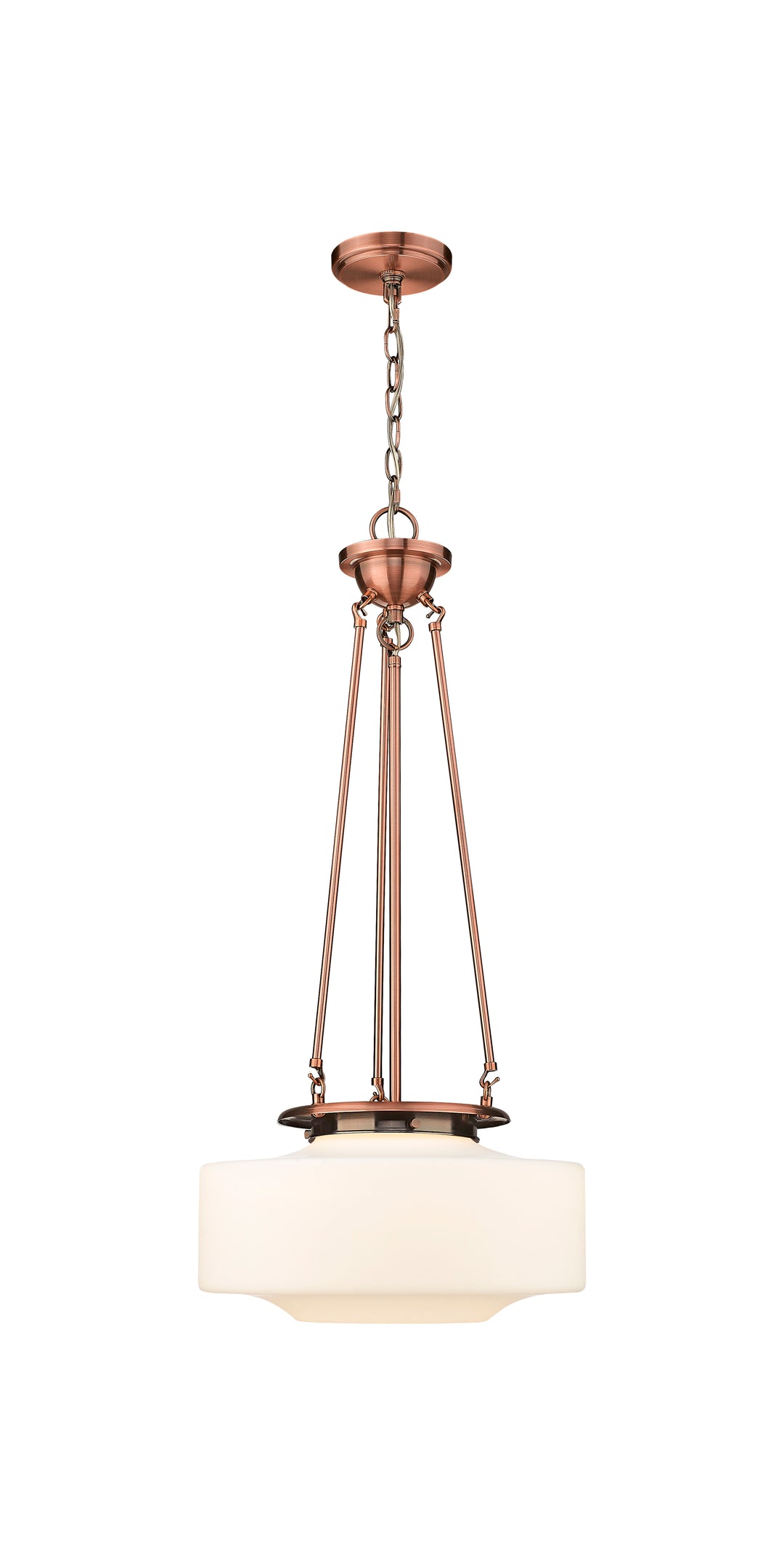 Innovations Lighting Oxford 12" Pendant - Antique Copper Pendants Innovations Lighting Matte White ; Glass Type: Frosted  