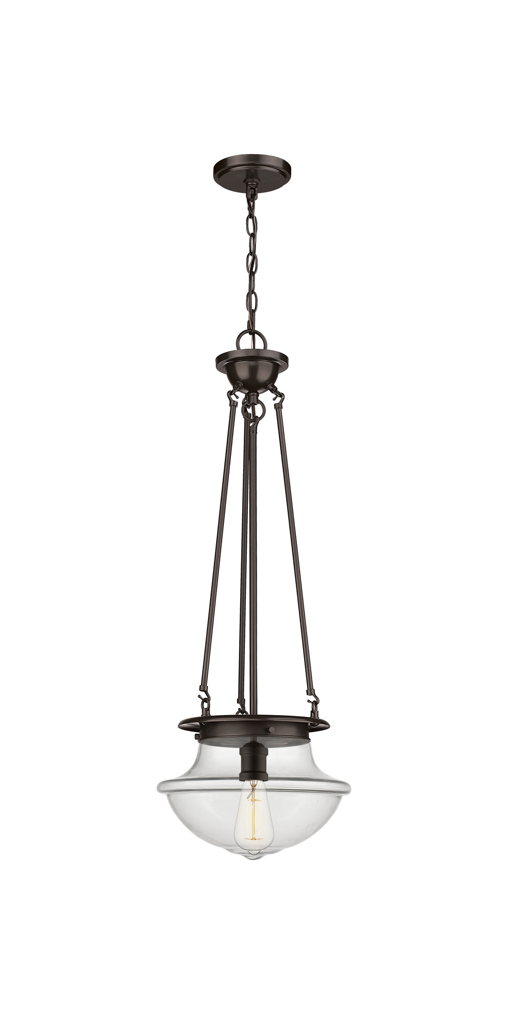 Innovations Lighting Oxford 12" Pendant - Oil Rubbed Bronze Pendants Innovations Lighting Clear ; Glass Type: Transparent  