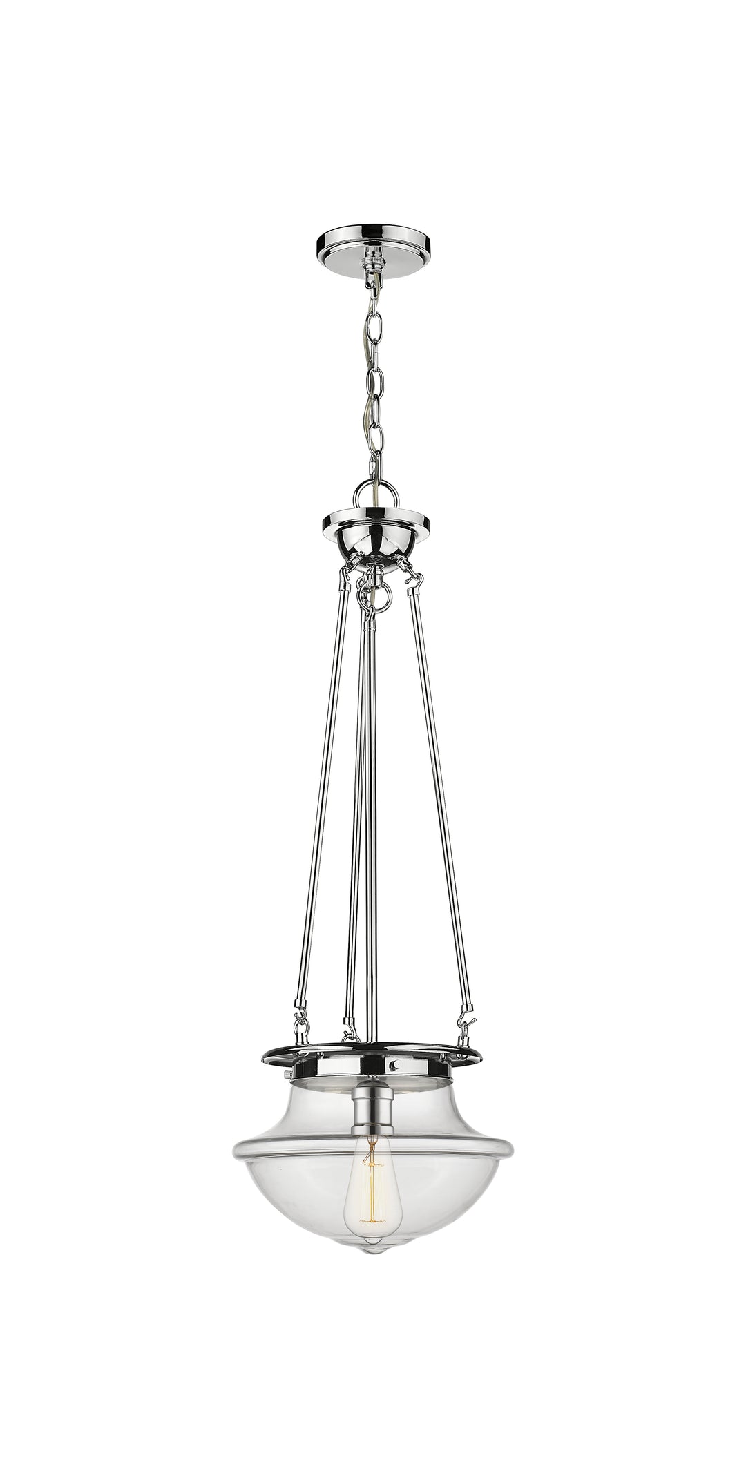 Innovations Lighting Oxford 12" Pendant - Polished Chrome Pendants Innovations Lighting Clear ; Glass Type: Transparent  