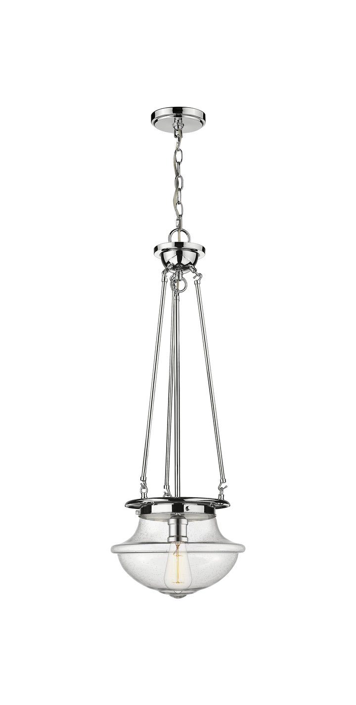 Innovations Lighting Oxford 12" Pendant - Polished Chrome Pendants Innovations Lighting Seedy ; Glass Type: Seeded  