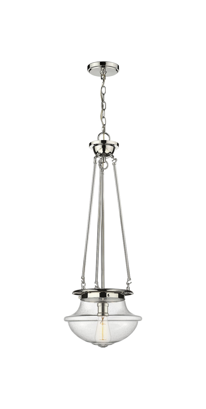 Innovations Lighting Oxford 12" Pendant - Polished Nickel Pendants Innovations Lighting Seedy ; Glass Type: Seeded  