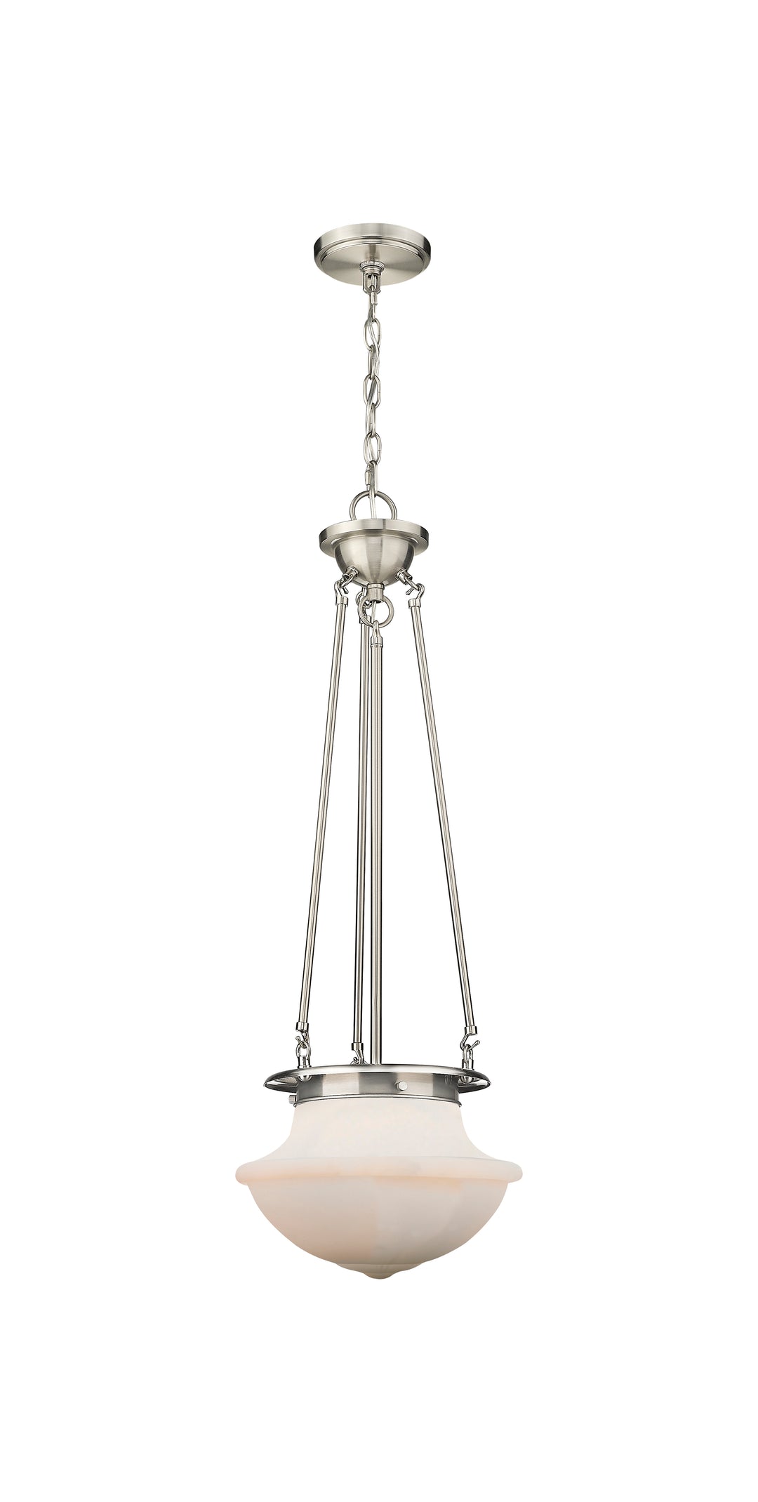 Innovations Lighting Oxford 12" Pendant - Satin Nickel Pendants Innovations Lighting Matte White ; Glass Type: Frosted  