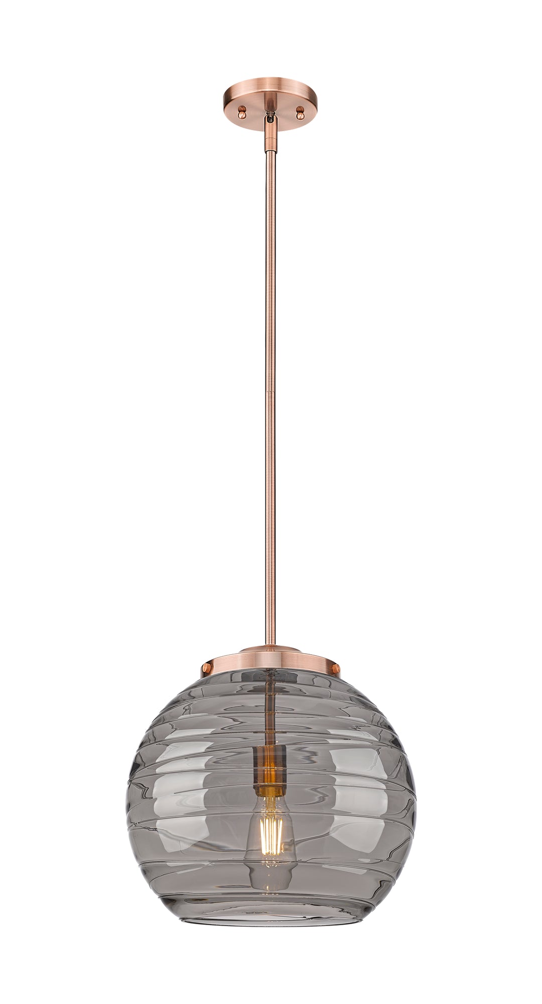 Innovations Lighting Athens Deco Swirl 14" Pendant - Antique Copper