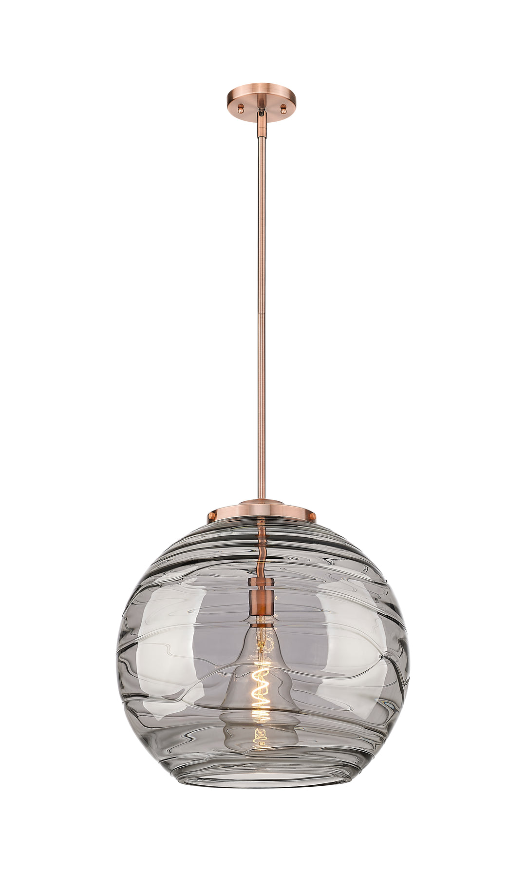 Innovations Lighting Athens Deco Swirl 18" Pendant - Antique Copper