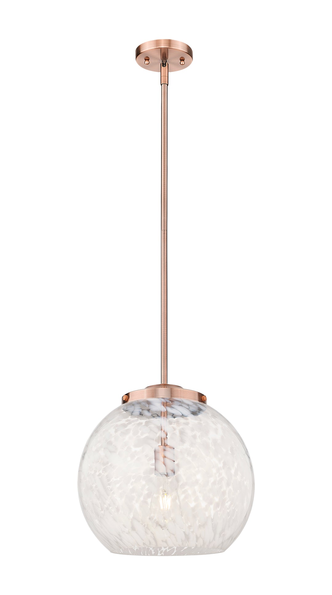 Innovations Lighting White Mouchette 14" Pendant - Antique Copper