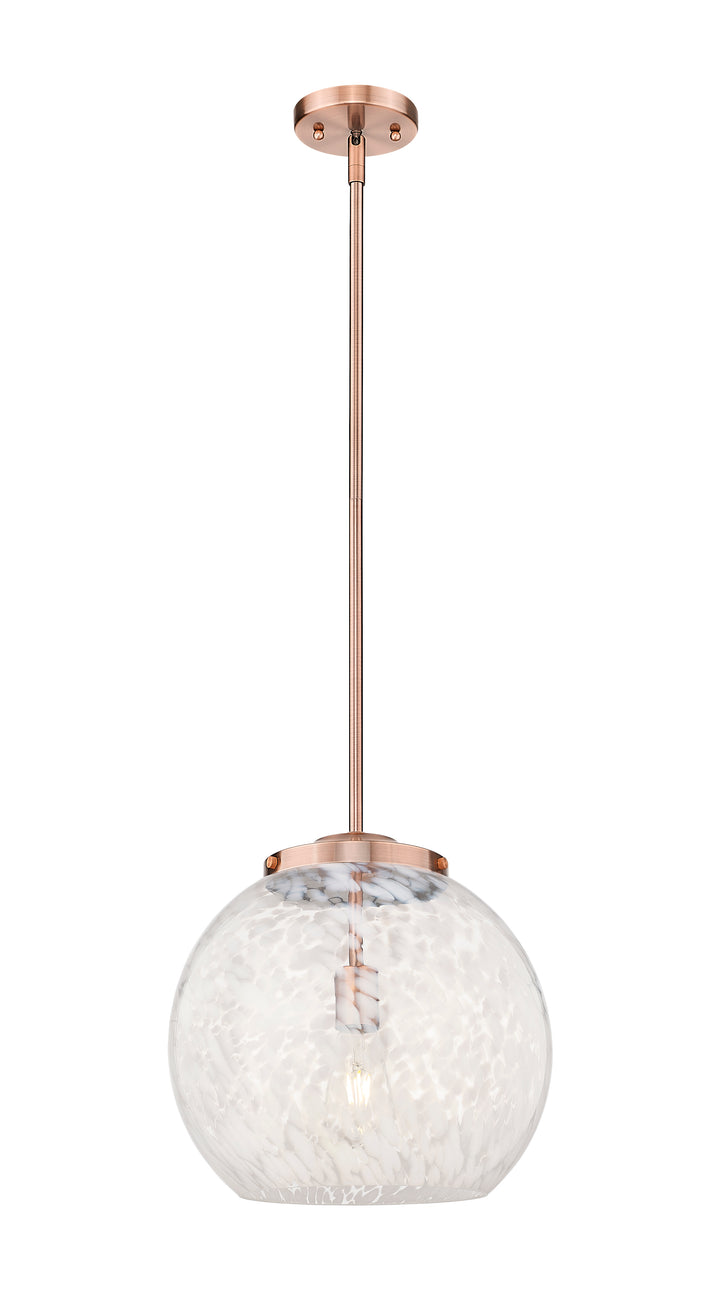 Innovations Lighting White Mouchette 14" Pendant - Antique Copper