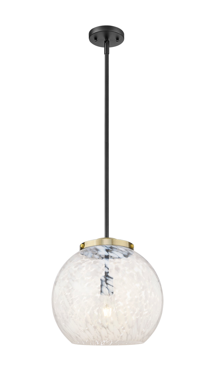 Innovations Lighting White Mouchette 14" Pendant - Black Antique Brass