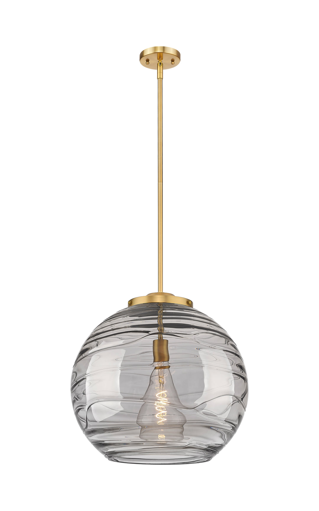 Innovations Lighting Athens Deco Swirl 18" Pendant - Brushed Brass Pendants Innovations Lighting   