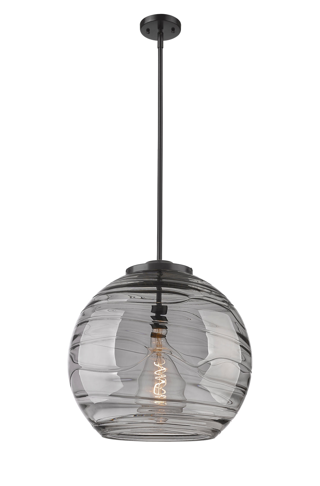 Innovations Lighting Athens Deco Swirl 18" Pendant - Matte Black