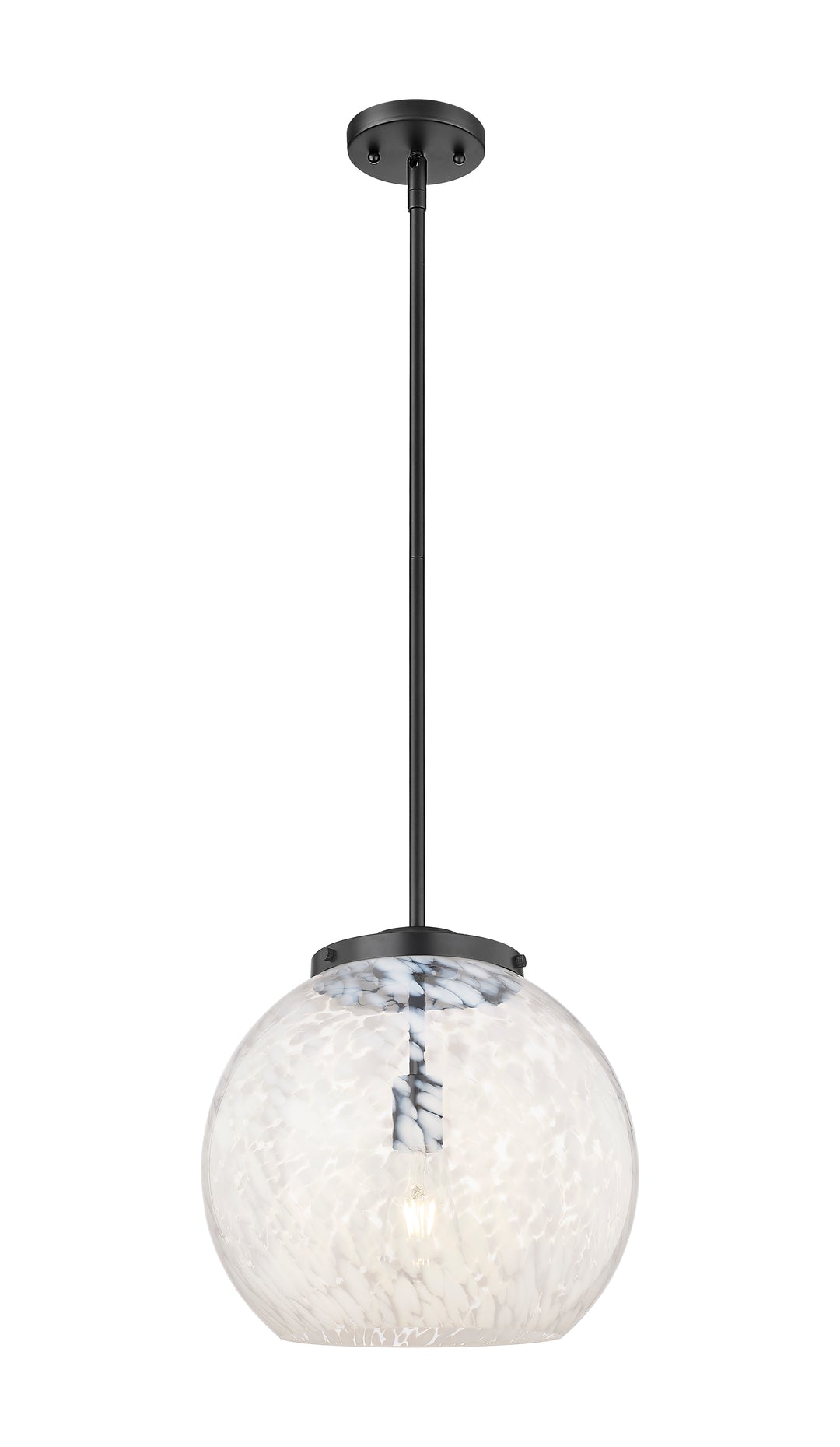 Innovations Lighting White Mouchette 14" Pendant - Matte Black