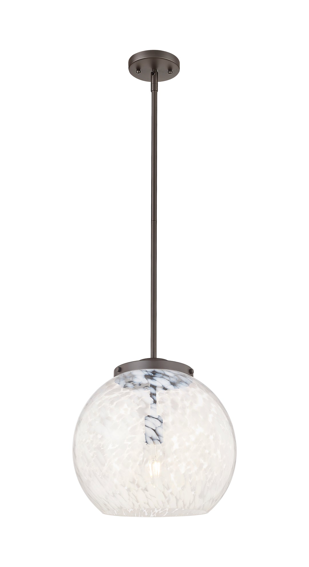 Innovations Lighting White Mouchette 14" Pendant - Oil Rubbed Bronze Pendants Innovations Lighting   