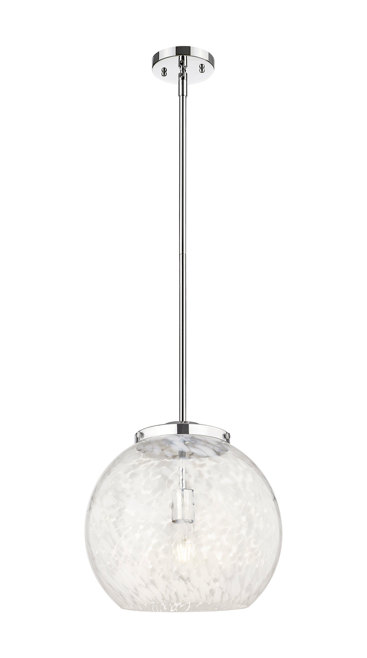 Innovations Lighting White Mouchette 14" Pendant - Polished Chrome