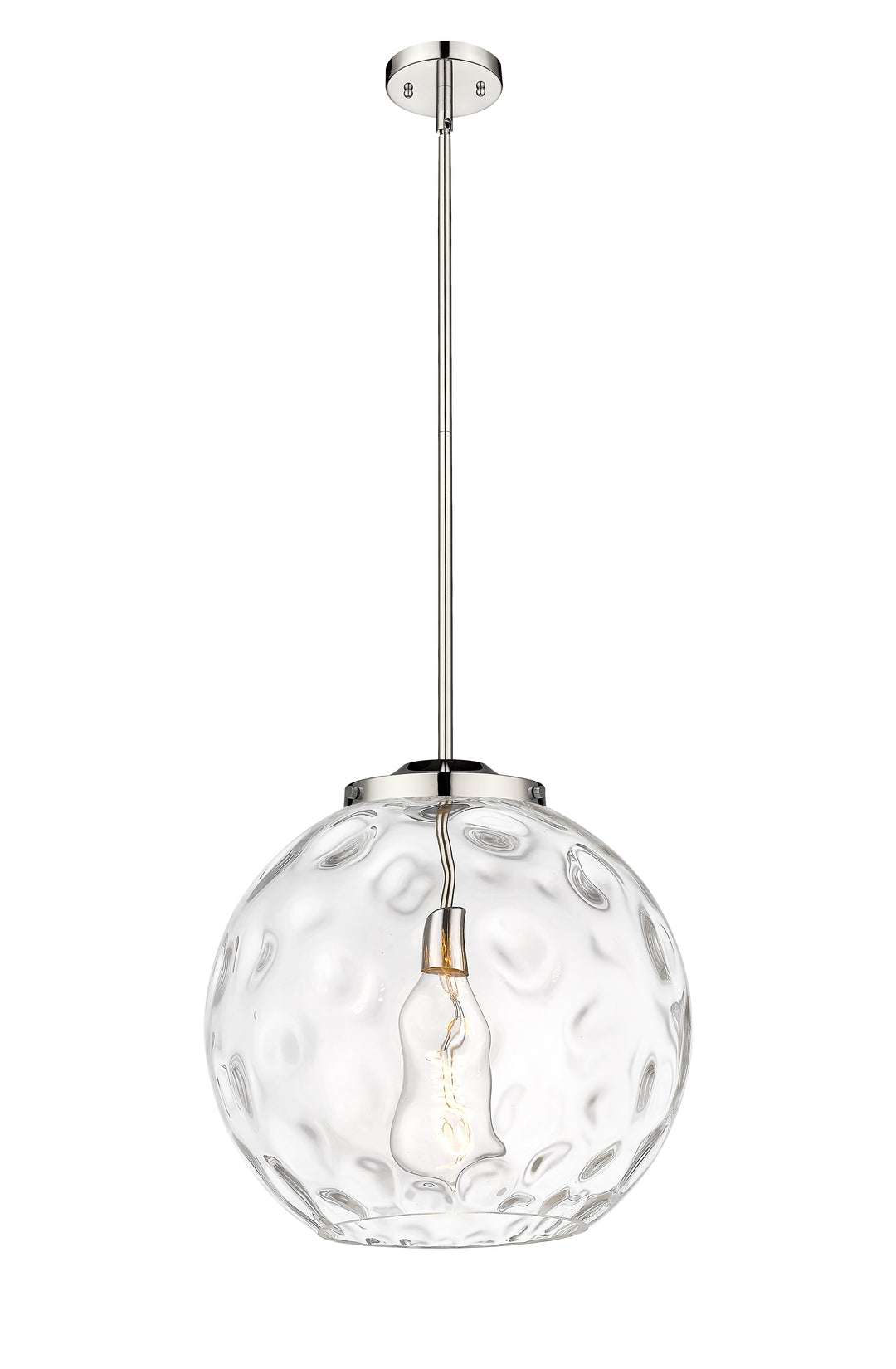 Innovations Lighting Athens Water Glass 16" Pendant - Polished Nickel