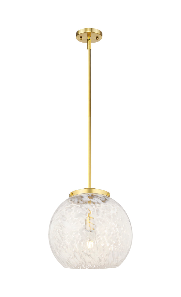 Innovations Lighting White Mouchette 14" Pendant - Satin Gold