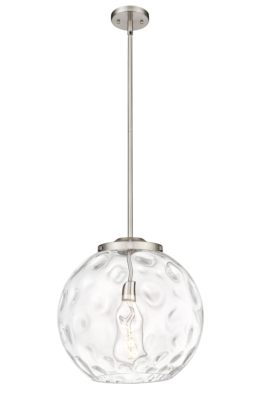 Innovations Lighting Athens Water Glass 16" Pendant - Brushed Satin Nickel
