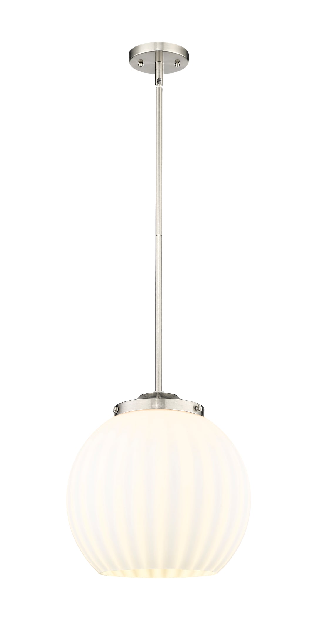 Innovations Lighting White Venetian 16" Pendant - Brushed Satin Nickel Pendants Innovations Lighting White Venetian ; Glass Type: White  