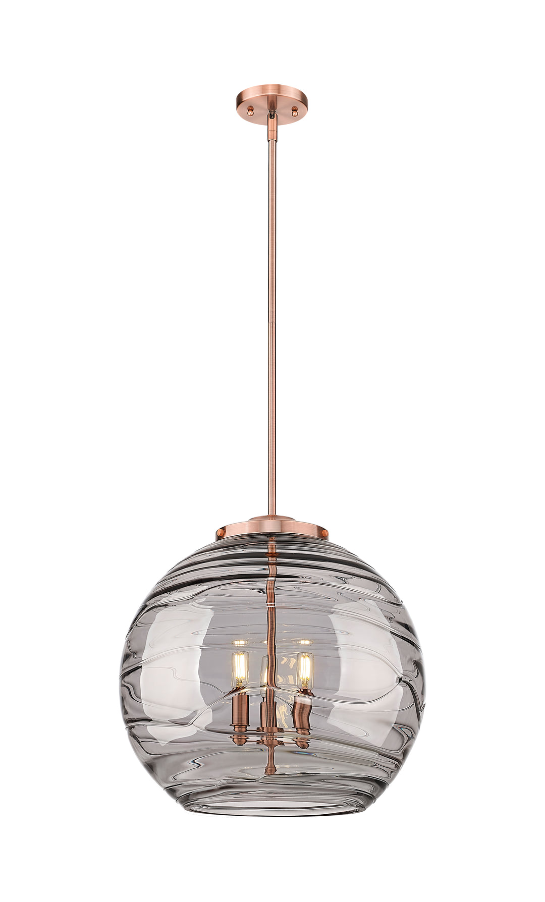 Innovations Lighting Athens Deco Swirl 18" Pendant - Antique Copper