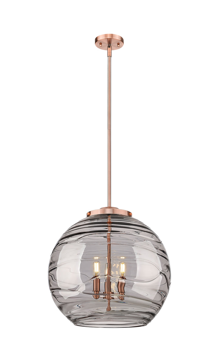 Innovations Lighting Athens Deco Swirl 18" Pendant - Antique Copper