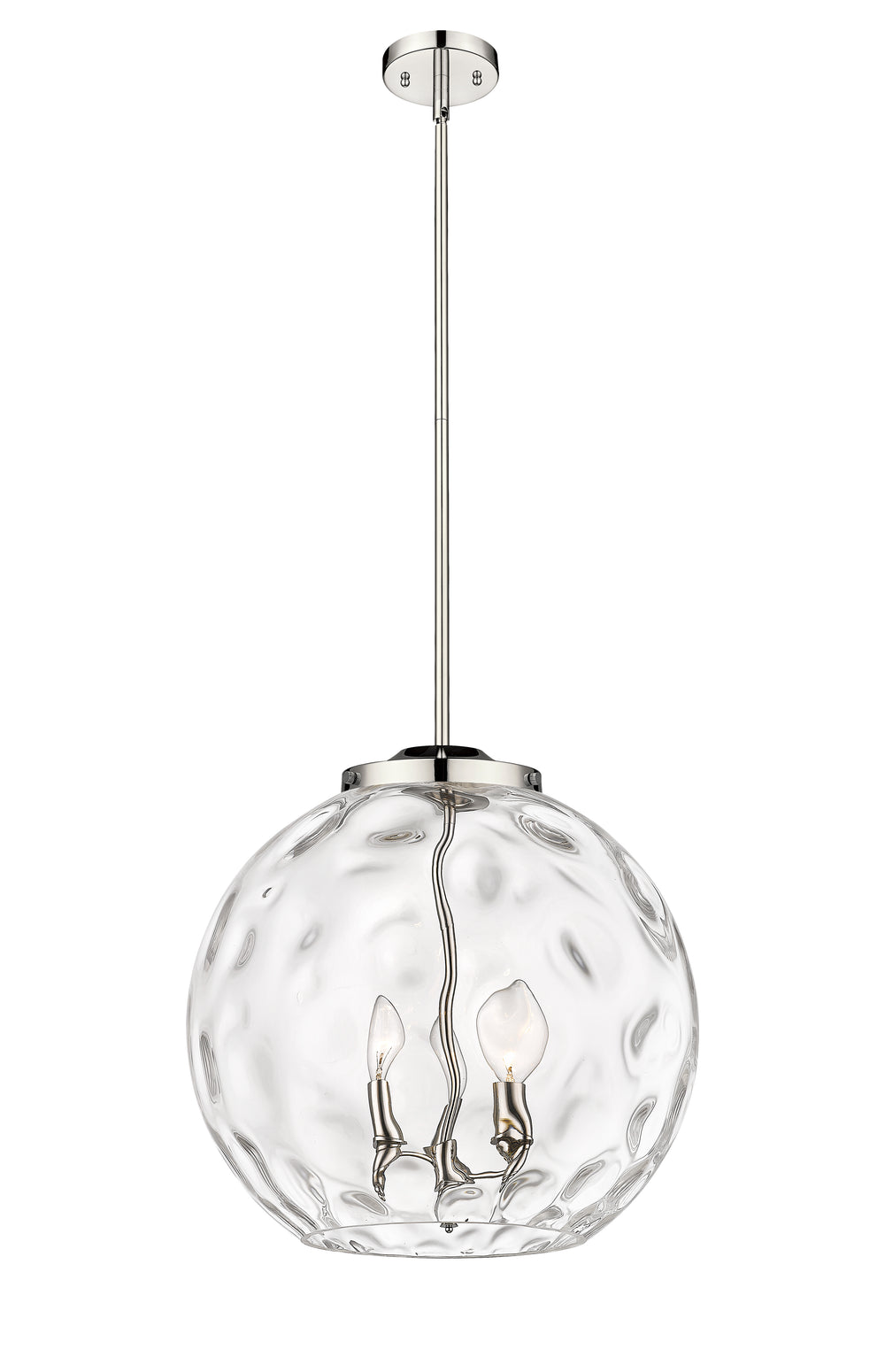Innovations Lighting Athens Water Glass 16" Pendant - Polished Nickel