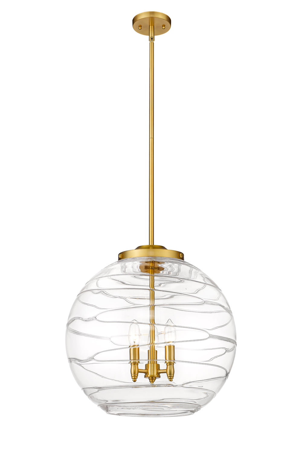 Innovations Lighting Athens Deco Swirl 18" Pendant - Satin Gold