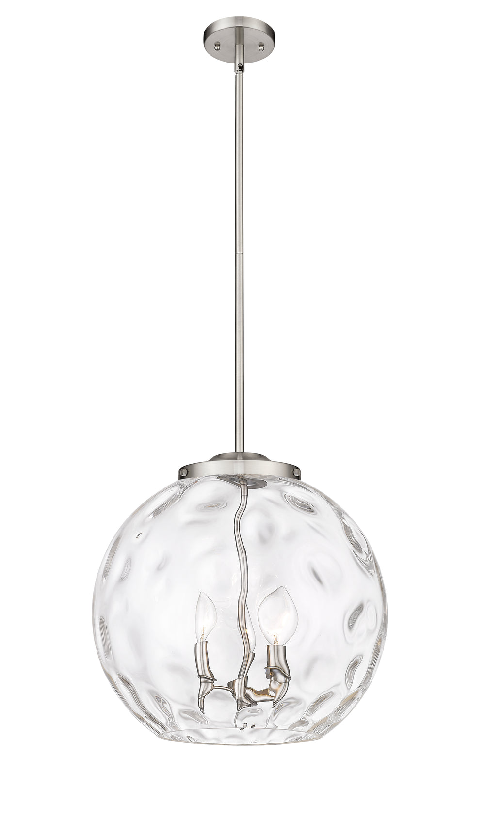 Innovations Lighting Athens Water Glass 16" Pendant - Brushed Satin Nickel