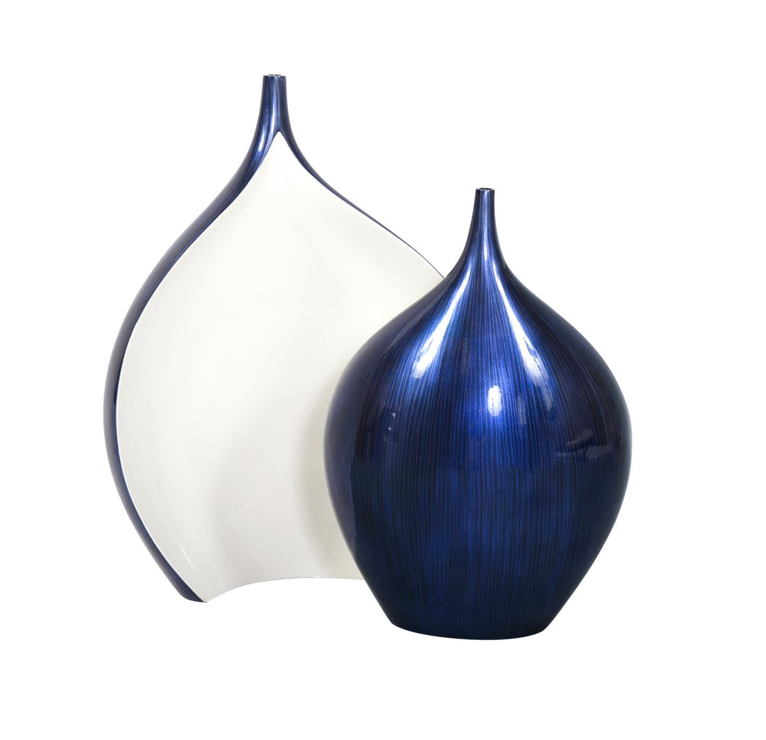 Howard Elliott Collection Cobalt Blue Wood Vase - small