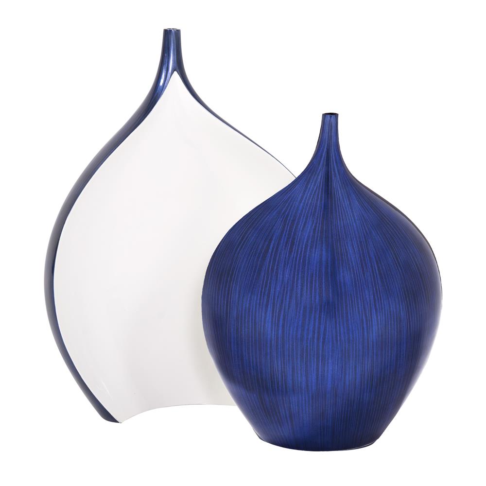 Howard Elliott Collection Cobalt Blue Wood Vase - large