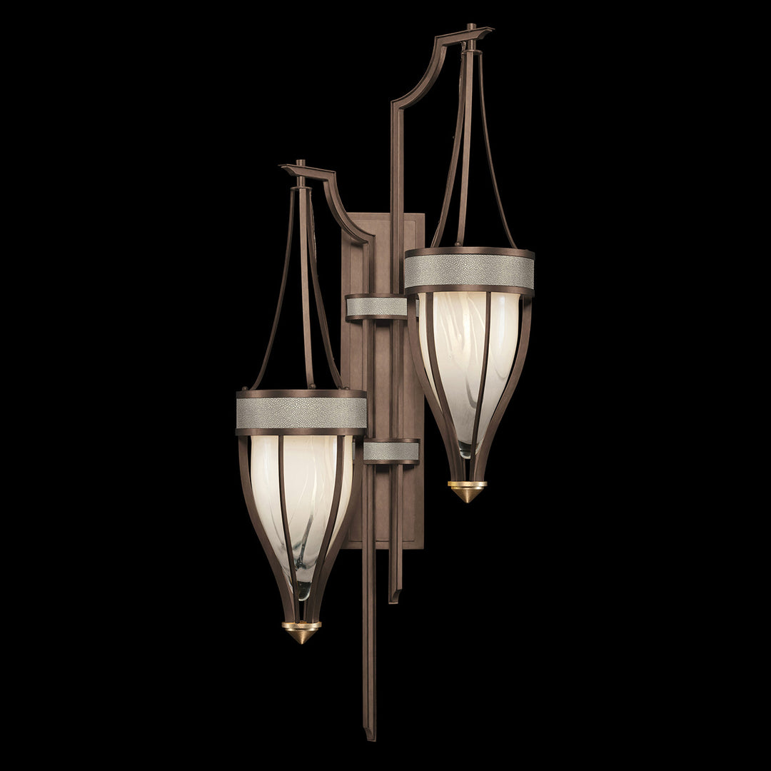 Fine Art Handcrafted Lighting Mirage 41.5"H Sconce 100041 in Standard Bronze, Brass, Coco (100041-212)