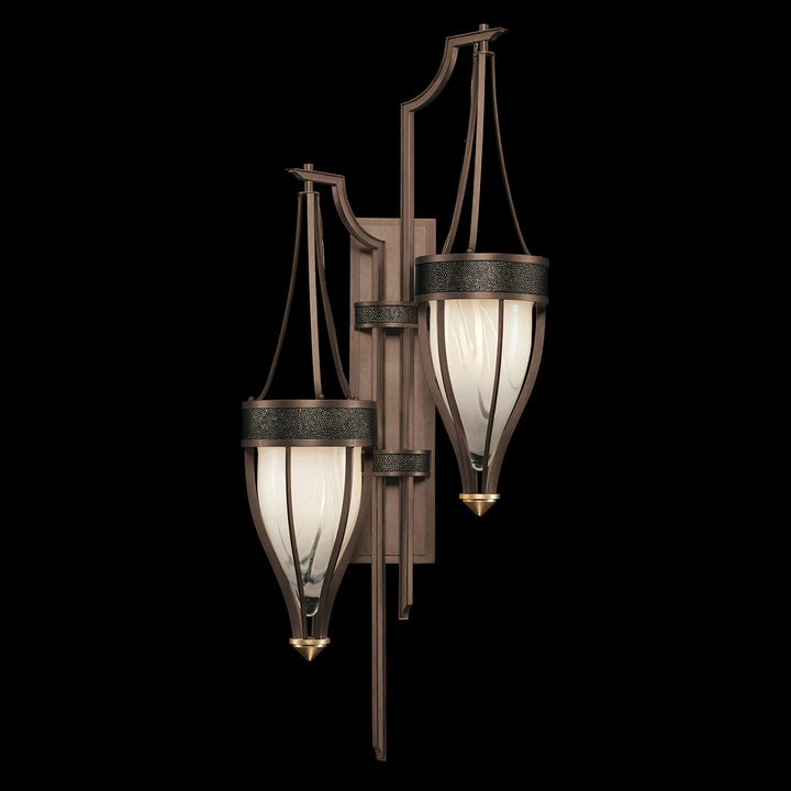 Fine Art Handcrafted Lighting Mirage 41.5"H Sconce 100041 in Standard Bronze, Brass, Black Knight (100041-213)