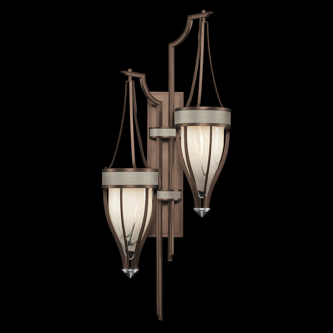 Fine Art Handcrafted Lighting Mirage 41.5"H Sconce 100041 in Standard Bronze, Nickel, Coco (100041-222)