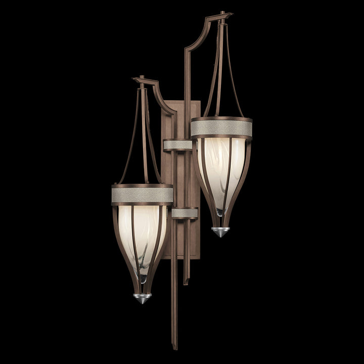 Fine Art Handcrafted Lighting Mirage 41.5"H Sconce 100041 in Standard Bronze, Nickel, Coco (100041-222)