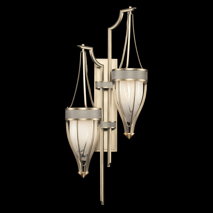 Fine Art Handcrafted Lighting Mirage 41.5"H Sconce 100041 in Champagne, Brass, Coco (100041-612)