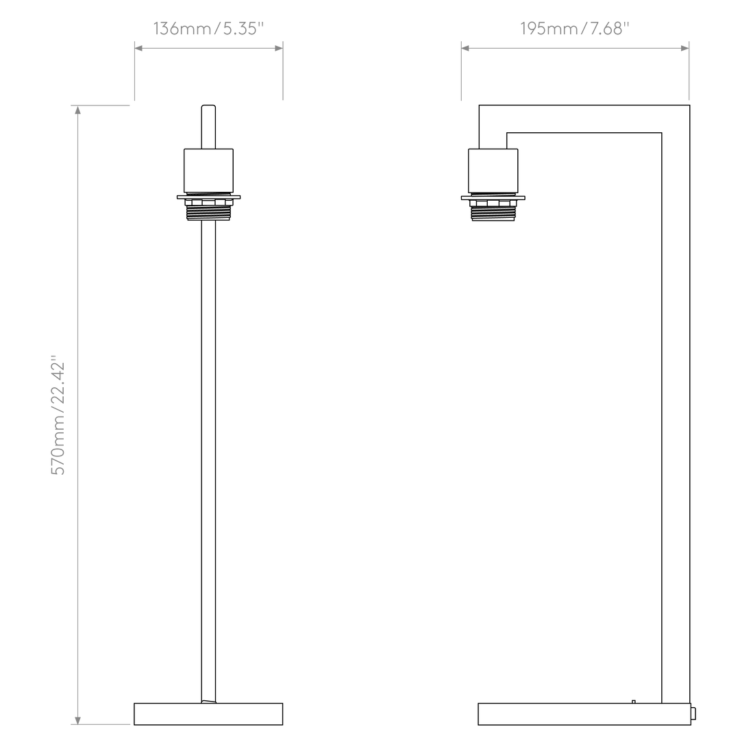 Astro Lighting Ravello Table dimension diagram