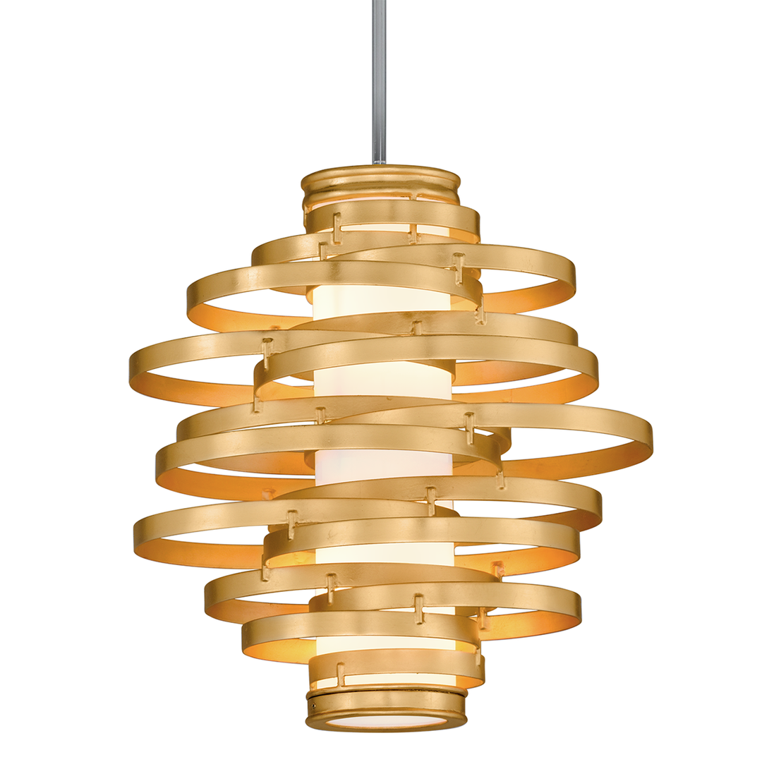 Corbett Lighting Vertigo Pendant Pendants Corbett Gold Leaf 18x18.5 