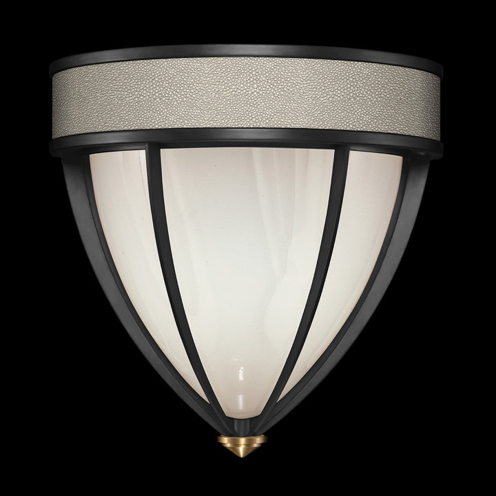 Fine Art Handcrafted Lighting Mirage 12.25"H Sconce in Standard Black Iron, Brass, Coco (100043-112)
