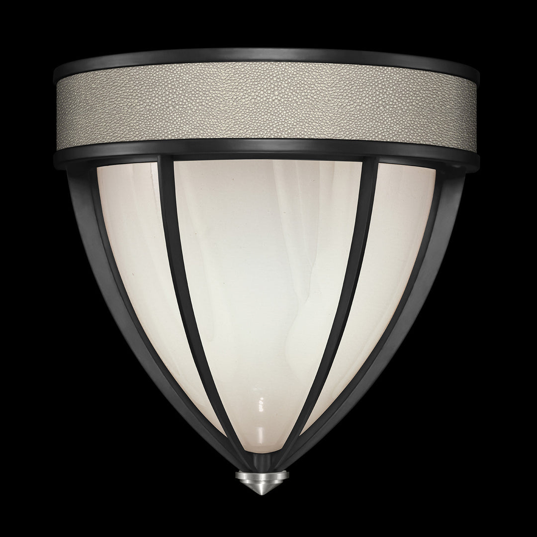 Fine Art Handcrafted Lighting Mirage 12.25"H Sconce in Standard Black Iron, Nickel, Coco (100043-122)
