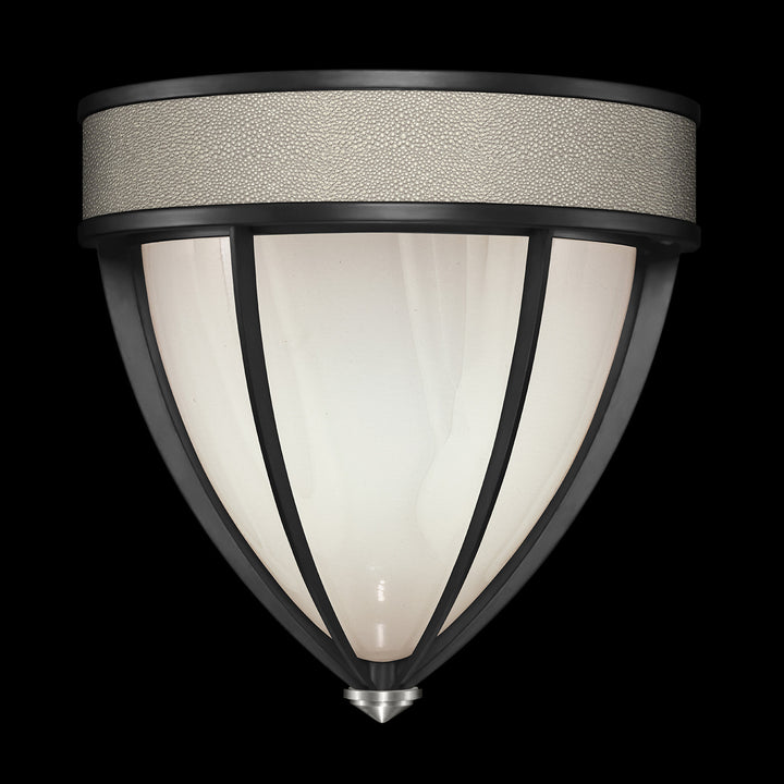 Fine Art Handcrafted Lighting Mirage 12.25"H Sconce in Standard Black Iron, Nickel, Coco (100043-122)