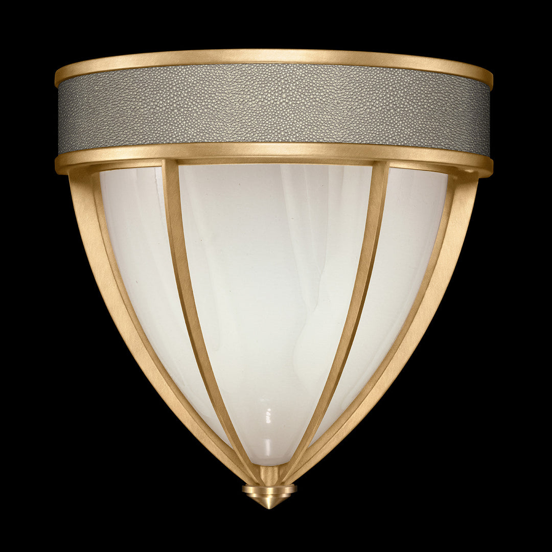 Fine Art Handcrafted Lighting Mirage 12.25"H Sconce in Standard Gold Leaf, Brass, Coco (100043-312)