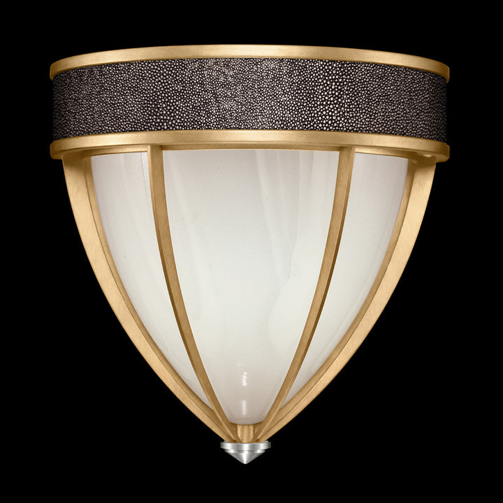 Fine Art Handcrafted Lighting Mirage 12.25"H Sconce in Standard Gold Leaf, Nickel, Pebble (100043-321)
