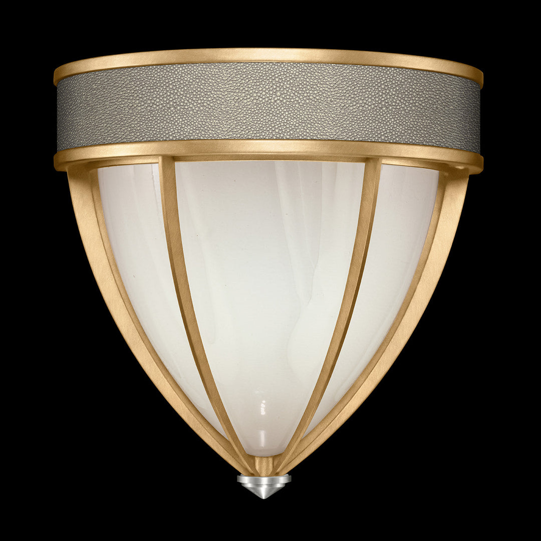 Fine Art Handcrafted Lighting Mirage 12.25"H Sconce in Standard Gold Leaf, Nickel, Coco (100043-322)