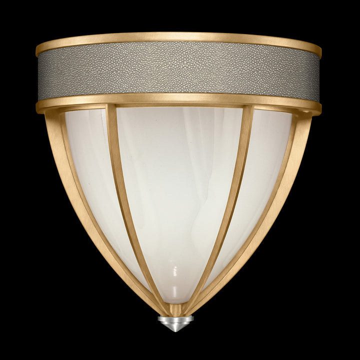Fine Art Handcrafted Lighting Mirage 12.25"H Sconce in Standard Gold Leaf, Nickel, Coco (100043-322)