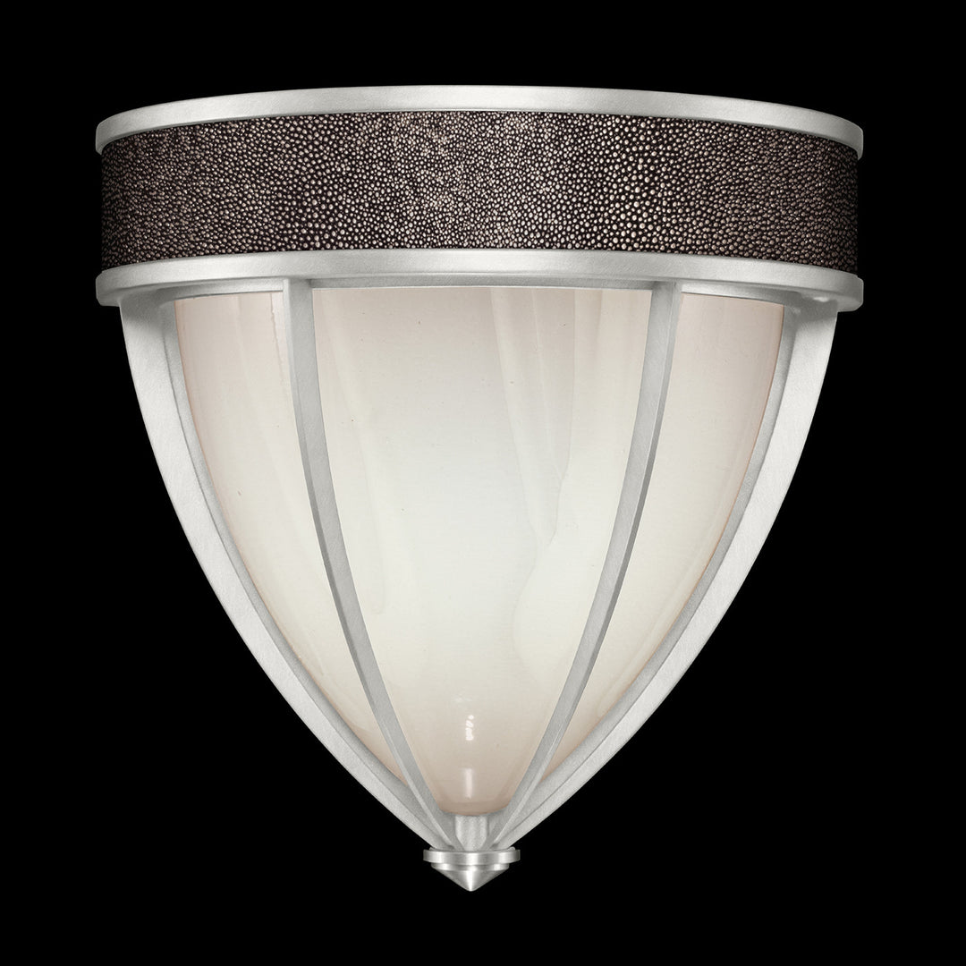 Fine Art Handcrafted Lighting Mirage 12.25"H Sconce in Standard Silver Leaf, Nickel, Pebble (100043-421)