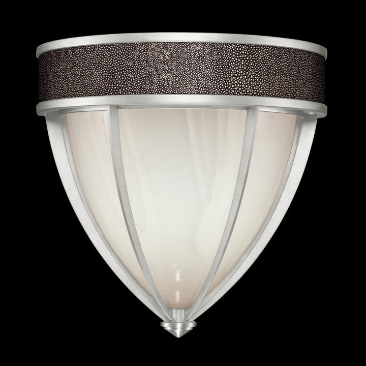Fine Art Handcrafted Lighting Mirage 12.25"H Sconce in Standard Silver Leaf, Nickel, Pebble (100043-421)