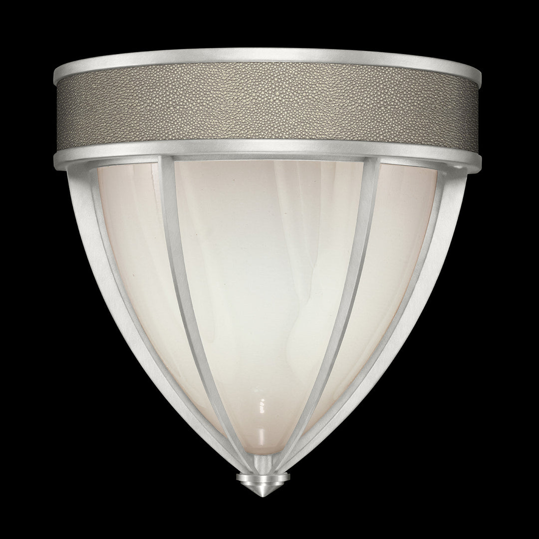 Fine Art Handcrafted Lighting Mirage 12.25"H Sconce in Standard Silver Leaf, Nickel, Coco (100043-422)